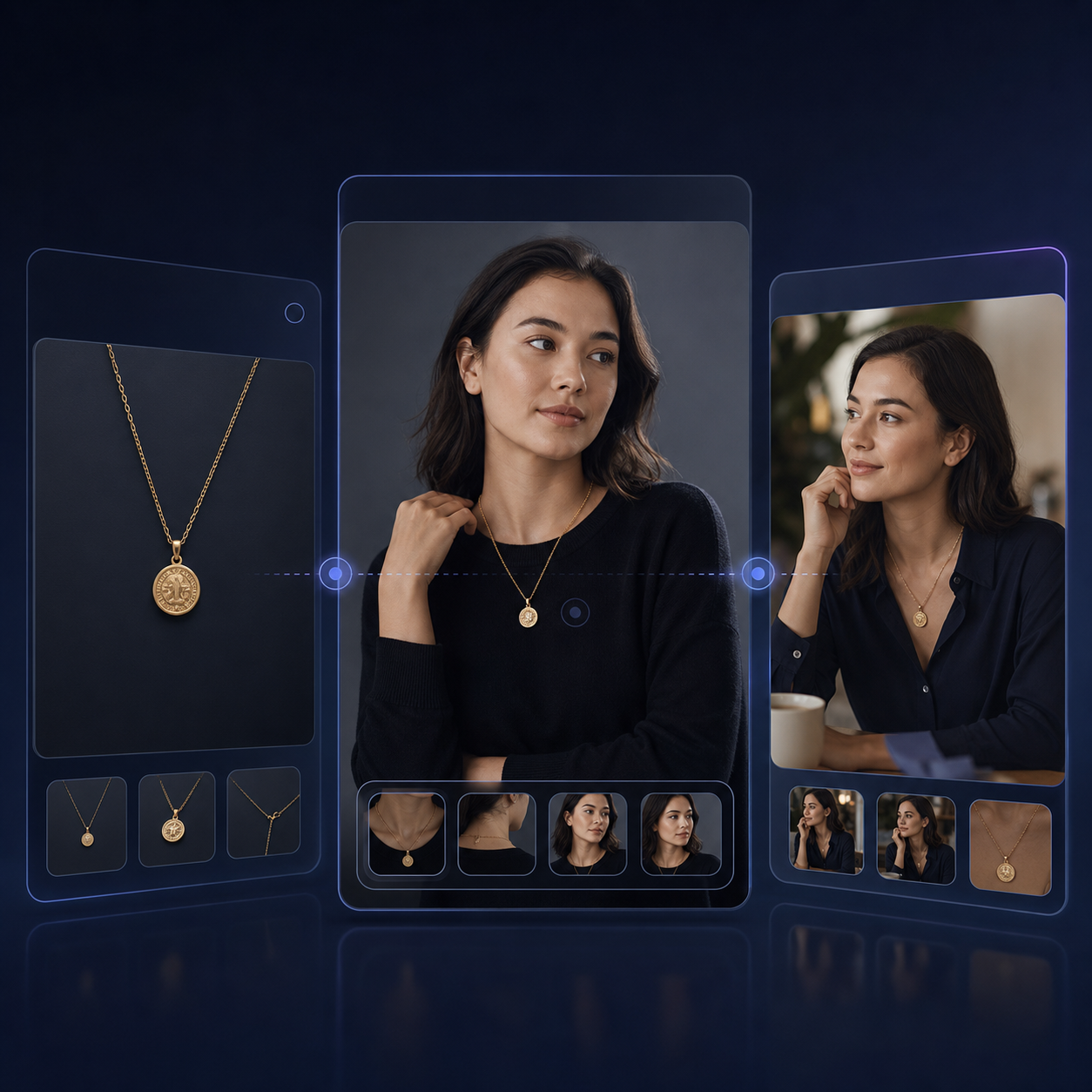 Try-on and lifestyle placement workflow for a product photo
