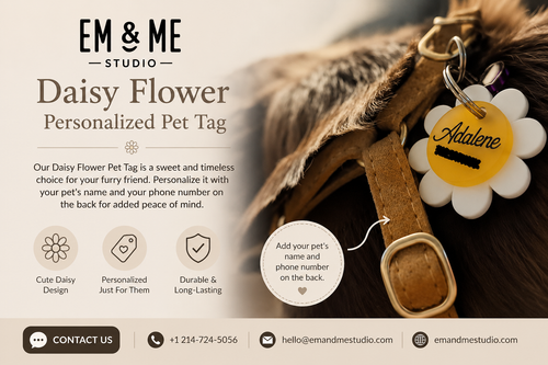 Daisy Flower Personalized Pet Tag.png