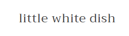 Little White Dish logo