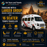 Travel comfortably with your group in our 16 Seater Tempo Traveller.