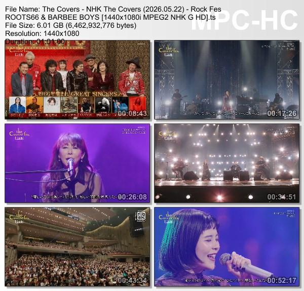 [TV-Variety] The Covers ロックフェス【完全版】ROOTS66＆バービーボーイズ (2026.05.22)