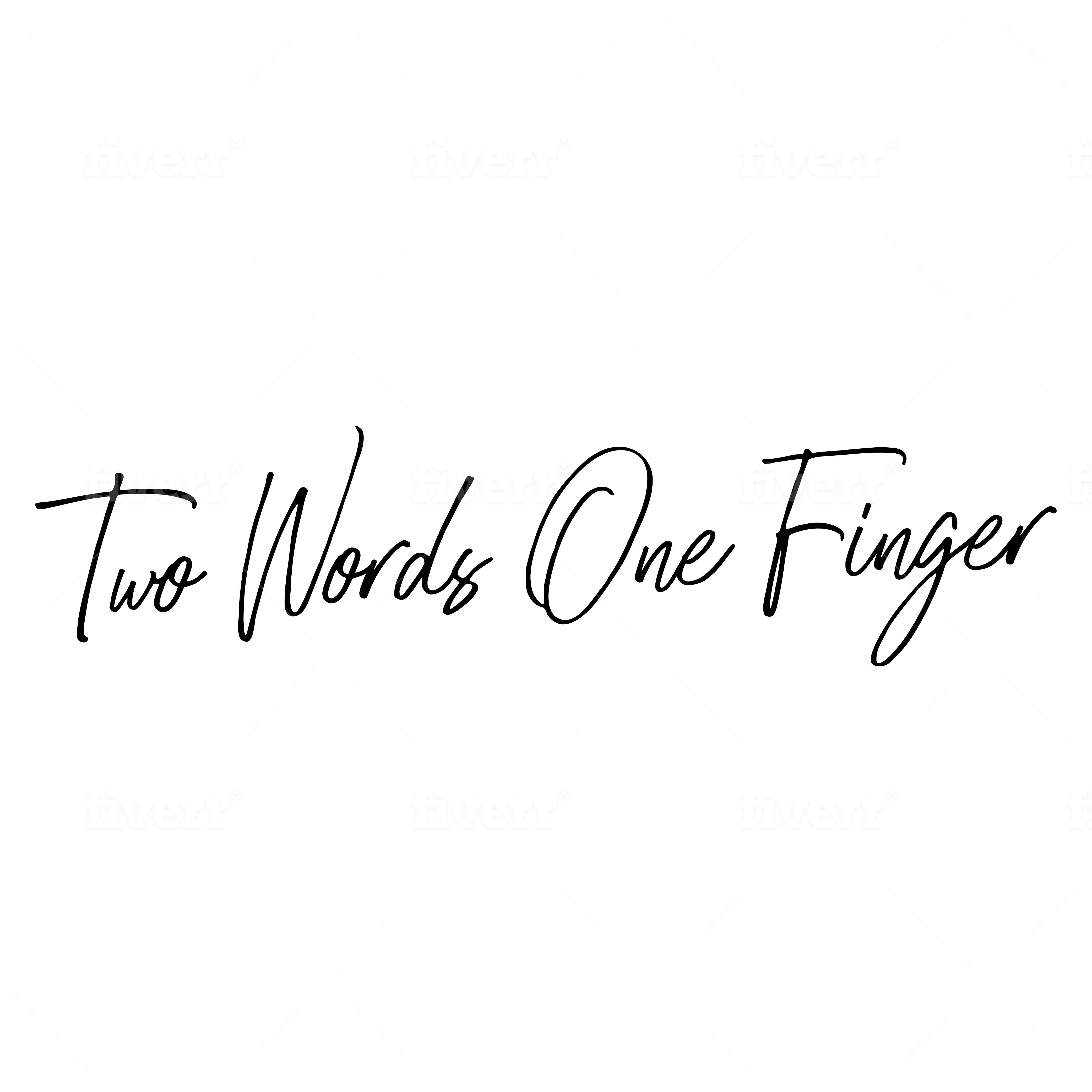 Shop Two Words One Finger logo