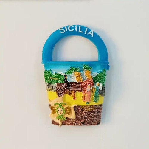 sicily sicilian cart fridge magnet front.jpg
