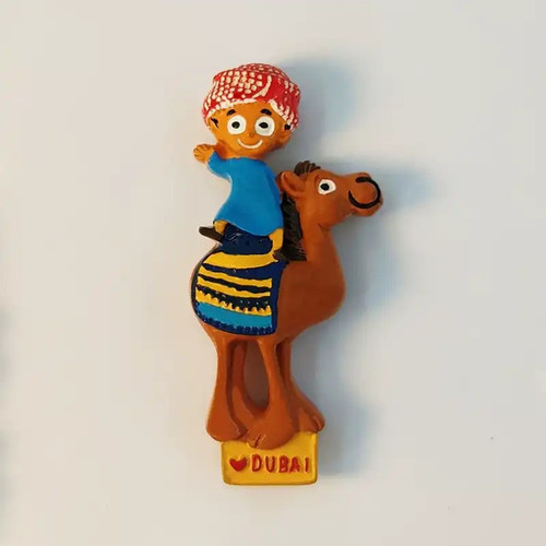 dubai boy riding camel fridge magnet front.jpg
