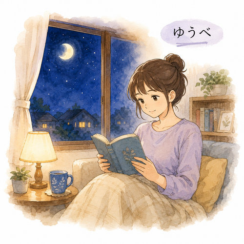 26. ゆうべ — tadi malam.png