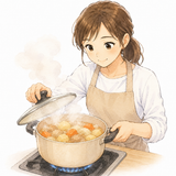 47. 煮ます（にます）— merebus, memasak