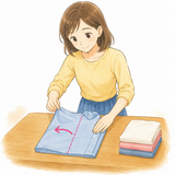 3. 折ります（おります）— melipat