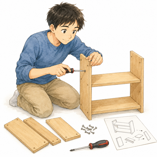 2. 組み立てます（くみたてます）— memasang, merakit.png