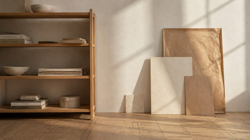 minimalist scandinavian studio kraft paper shelf.jpg