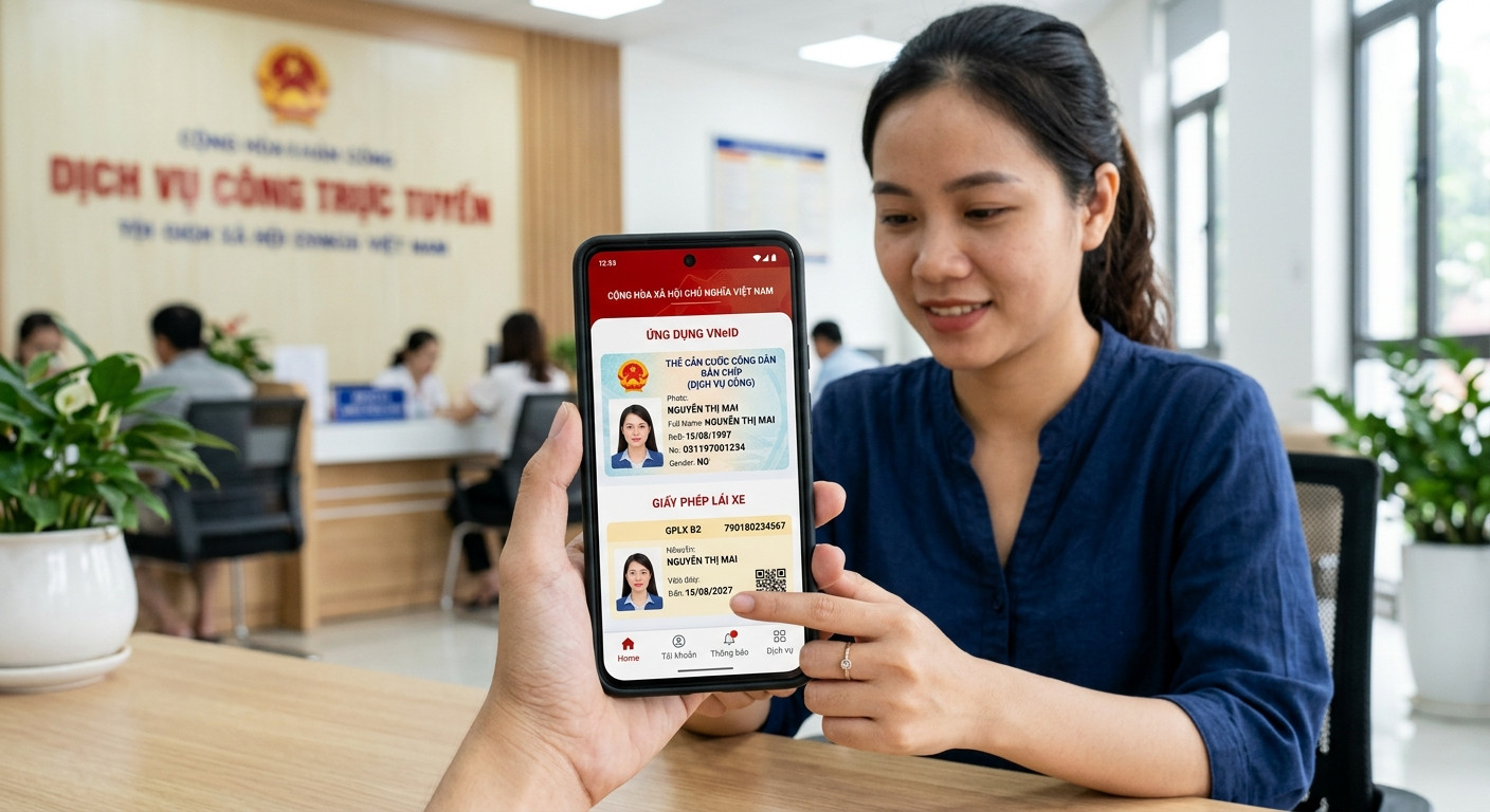 Những thủ tục hành chính có thể thực hiện trên VNeID hiện nay