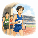 13. 出ます（でます）［試合に～］— mengikuti pertandingan