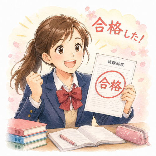 4. 合格します（ごうかくします）［試験に～］— lulus ujian.png