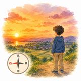 29. 西（にし）— barat