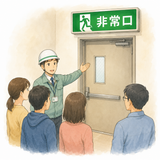 8. 非常口（ひじょうぐち）— pintu darurat