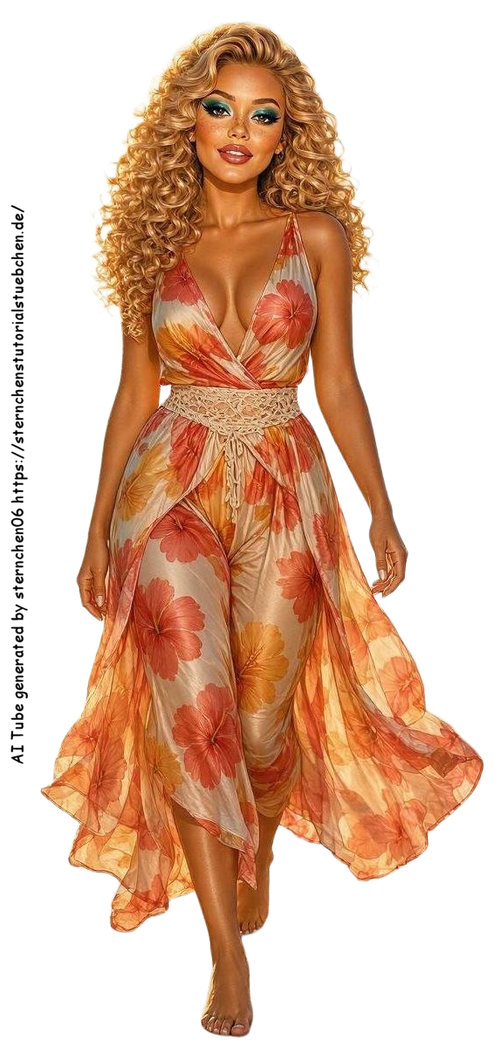 Airbrush style of a curly haired blonde woman with teal and (9)