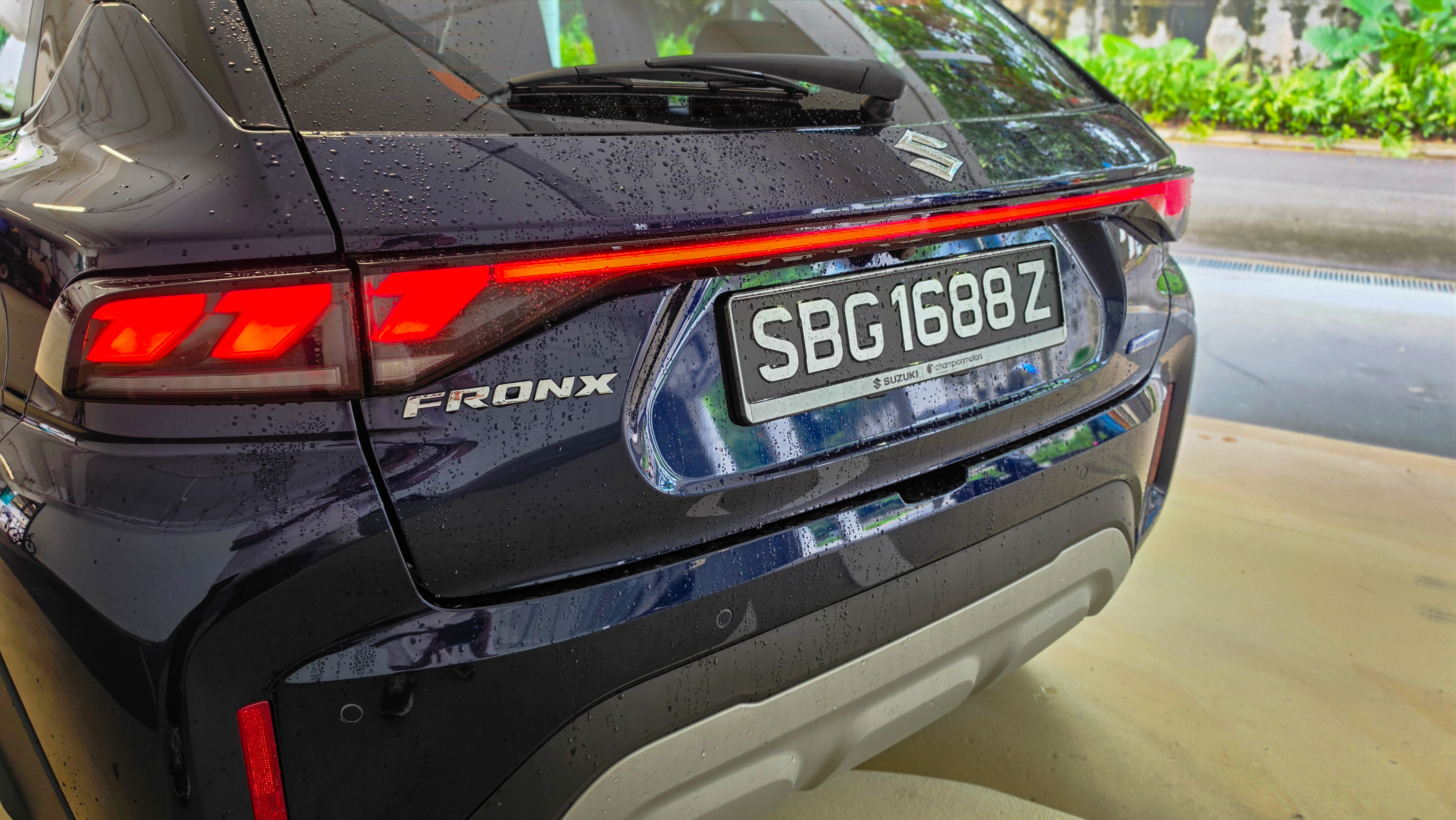 Suzuki Fronx rear view LED taillight closeup