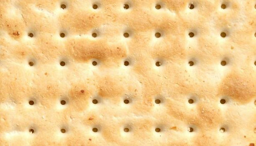 close up textured surface of baked crackers with uniform perforations photo.jpg