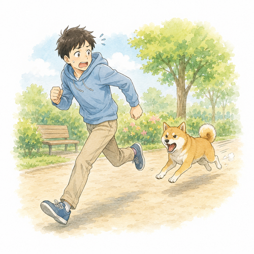 1. 逃げます（にげます）— berlari.png