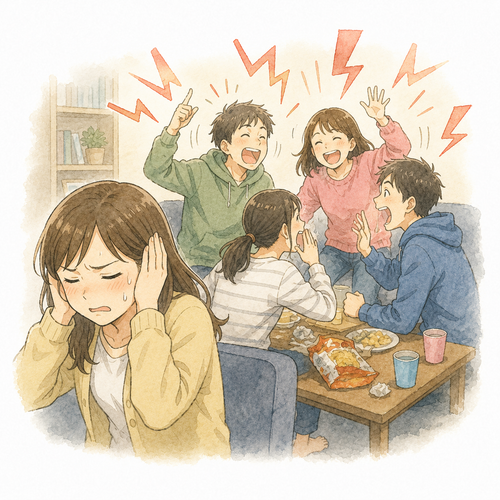 2. 騒ぎます（さわぎます）— menghebohkan, membuat keributan.png
