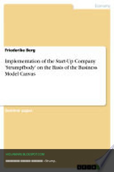 Обложка книги «Реализация стартап-компании «Strumpfbody» на основе модели Business Model Canvas» - Friederike Berg