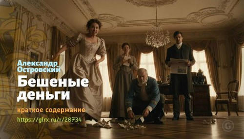 Читать краткий пересказ книги «Бешеные деньги» (автор: Александр Островский.). Александр Островский:.jpg