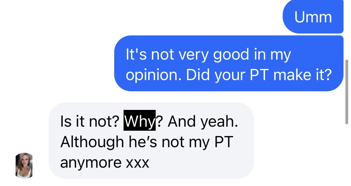 Dariusz saying program isn't very good