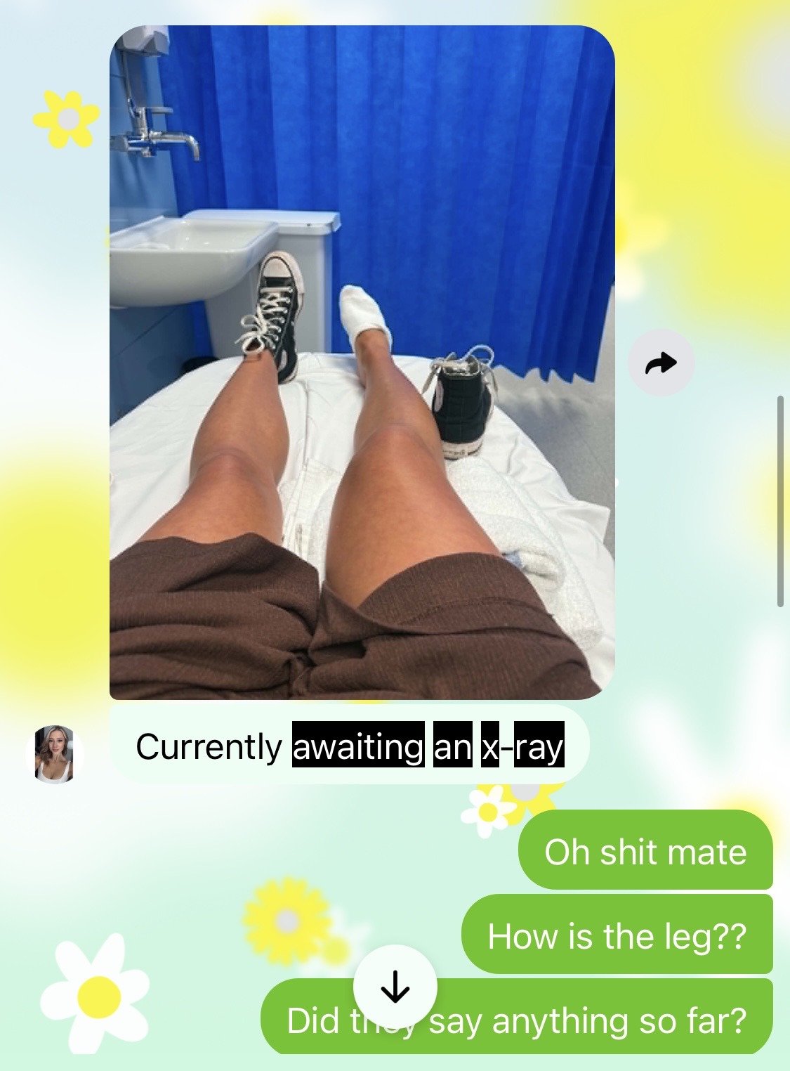 Paulina in hotel getting x-ray