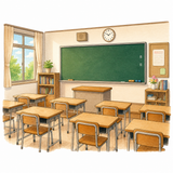 9. きょうしつ 教室 ruang kelas