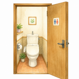 16. トイレ（おてあらい） お手洗い kamar kecil, toilet, W.C.