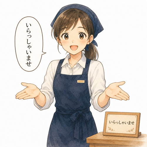 39. いらっしゃいませ Selamat datang Bisa saya bantu.png