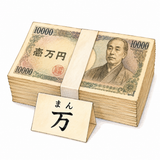 36. まん 万 puluh ribu