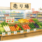 28. うりば 売り場 tempat penjualan