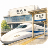 49. しんおおさか 新大阪 nama stasiun yang ada di Osak