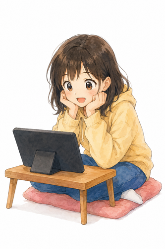 4. みます（見ます）— melihat menonton.png