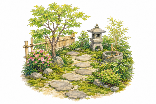 36. にわ（庭）— halaman.png