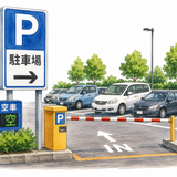 34. 駐車場 tempat parkir
