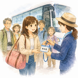 1. 参加します（さんかします）［旅行に～］— mengikuti perjalanan