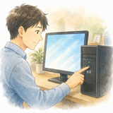 6. 入れます（いれます）［電源を～］— menghidupkan power supply
