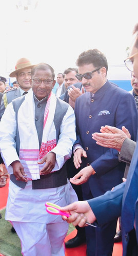 Dr Ranjeet Mehta and overner of asam Lakshman Prasad Acharya ji.jpg