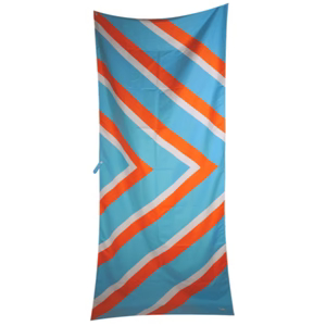 Quick-Dry Chevron Bath Towel - Blue Orange White | Go Emu.jpg