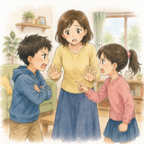 54. けんかします — bertengkar