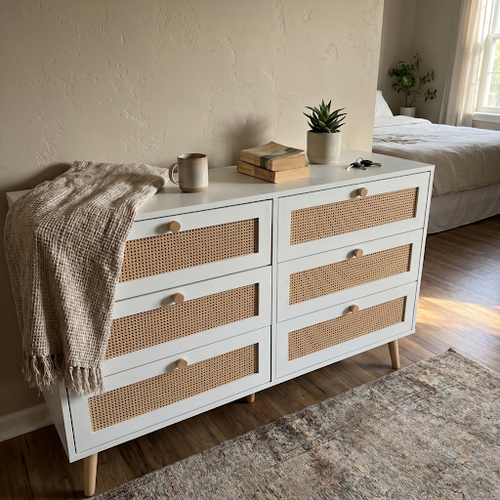 dhs rattan white 6 drawer chest.png