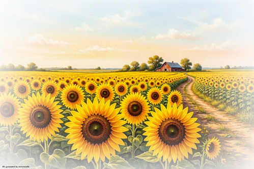 fields of sunflowers airbrushing (4) Kopie