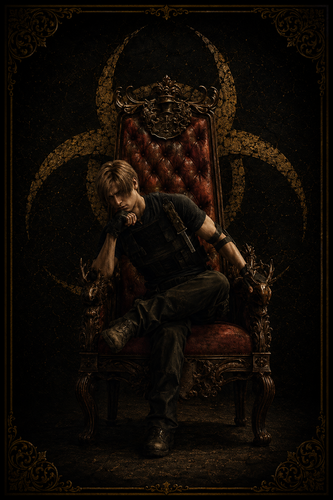 Leon sitting on Throne.png