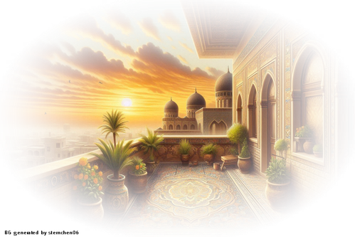 creiere einen orientalischen hintergrund aus bagdad Terrasse (7)