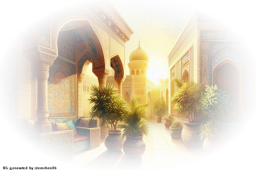 creiere einen orientalischen hintergrund aus bagdad Terrasse (10)