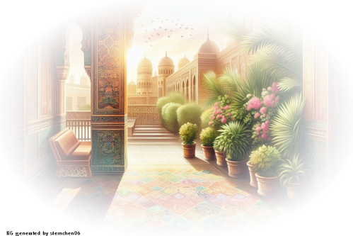 creiere einen orientalischen hintergrund aus bagdad Terrasse