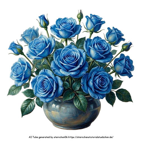 airbrush style einesbundes blauer rosen