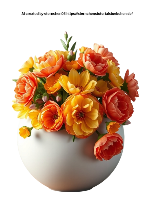Flux Schnell a lush 3D render of a white spherical vase overfl 3 (1) Photoroom