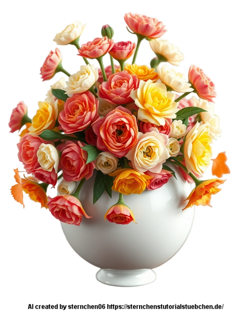 Flux Schnell a lush 3D render of a white spherical vase overfl 3 Photoroom (1)